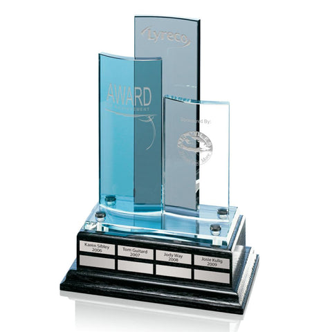 Darby Trophy Award - Starfire/Teal/Grey/Black